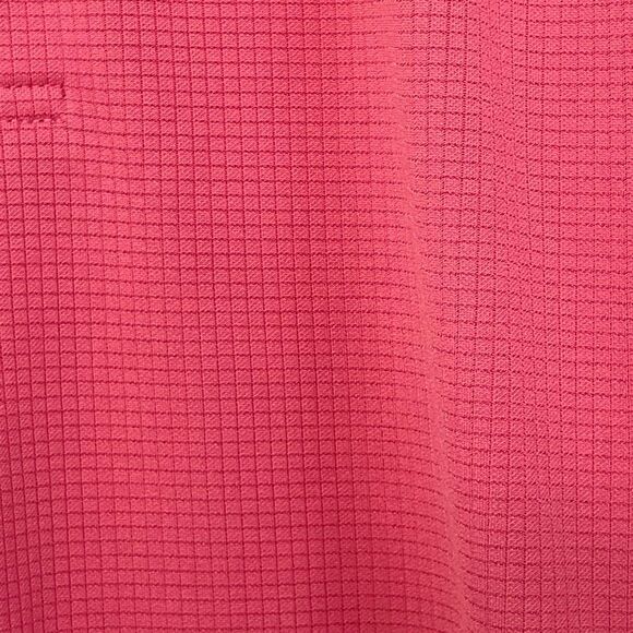 Pebble Beach Performance Golf Polo Shirt Bright Pink Grid Pattern Short Sleeve L - Picture 2 of 9